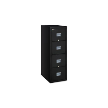 metal black four drawer file cabinet